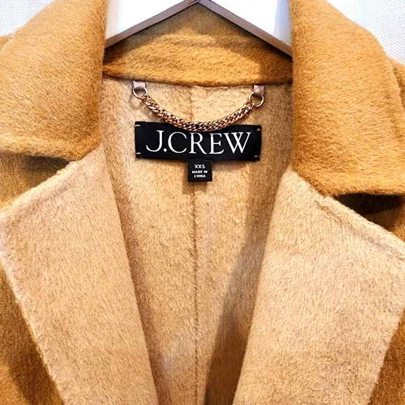 J.Crew brushed Camel Harriet Trench Coat, sz XXS - Picture 4 of 4